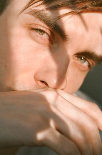 Close-up portrait of young man