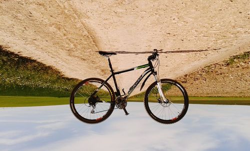 View of bicycles parked