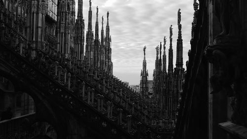 Milan cathedral against cloudy sky