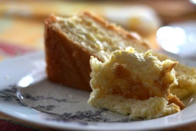 Close-up of dessert in plate