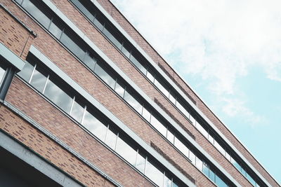 Low angle view of modern building against sky