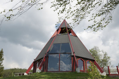 Low angle view of built structure against sky