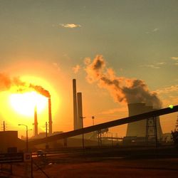 Built structure at sunset