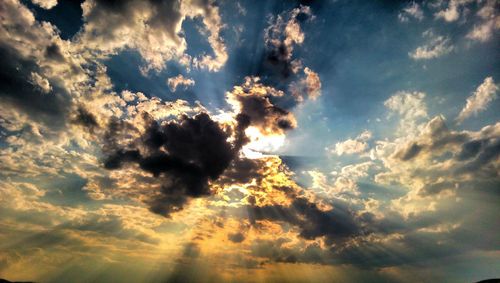 Low angle view of cloudy sky