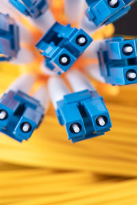 Fiber optic patch cord with single mode connectors type lc