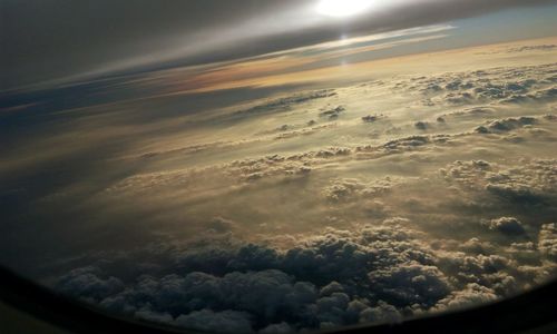 Aerial view of cloudscape