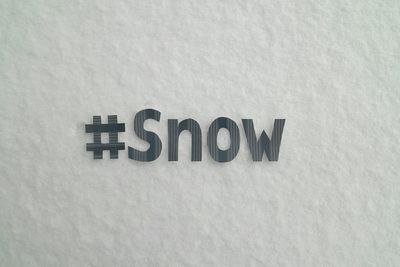 Close-up of text on wall