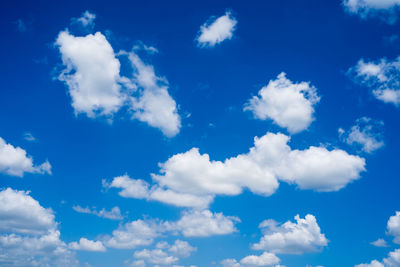 Low angle view of clouds in blue sky