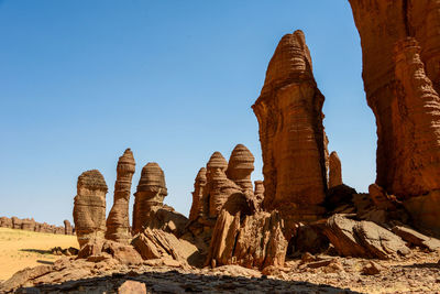 Rock formations against sky