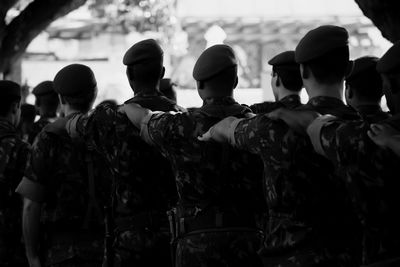 Brazilian army soldiers during military parade in celebration of brazil independence 