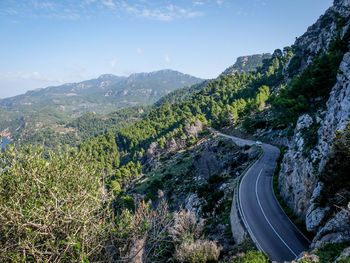 Road passing through mountains