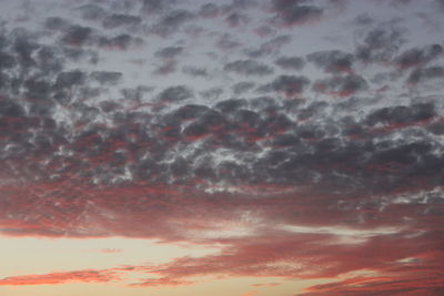 Low angle view of dramatic sky during sunset