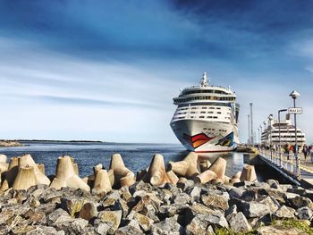 Panoramic view of sea against sky