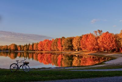 Kuhsee in autumn with my retro bike