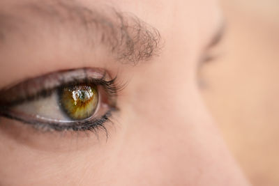 Close-up portrait of woman eye