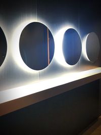 Close-up of electric lights on wall