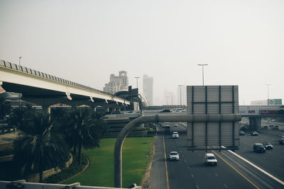 View of city against clear sky