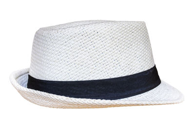 Close-up of hat against white background