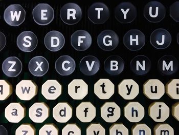 Close-up of typewriter