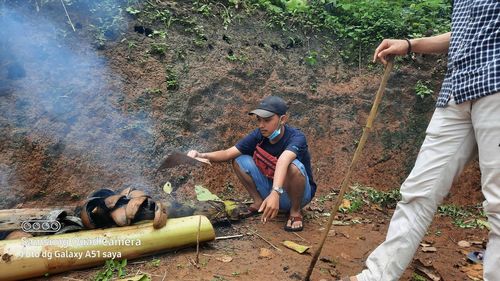 People enjoying in forest