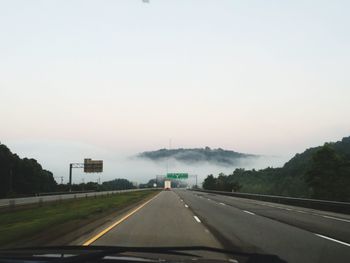 Road passing through highway