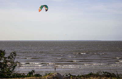 Scenic view of sea against sky