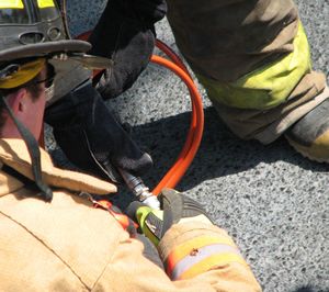 Low section of man wearing shoes