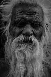 Close-up of bearded man