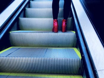 View of escalator