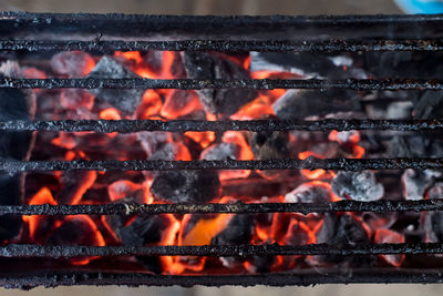 Close-up of barbecue grill