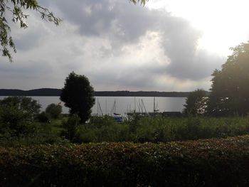 Scenic view of river against sky