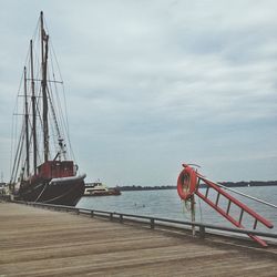 Boats in harbor