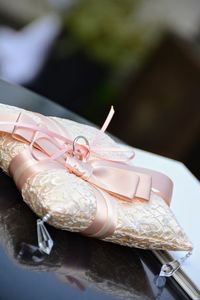 Close-up of pink shoes