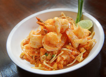 Close-up of pasta in bowl