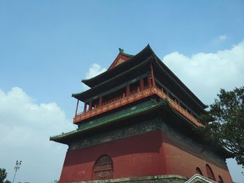 Low angle view of temple