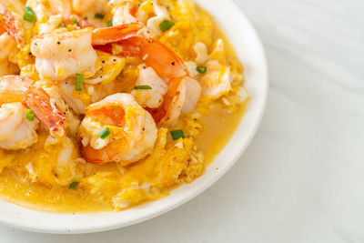 Close-up of food in bowl on table