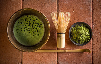 Directly above shot of coffee on table