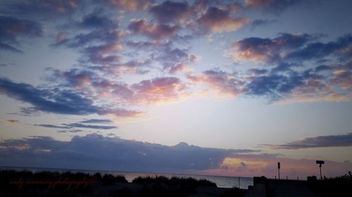 Scenic view of dramatic sky during sunset