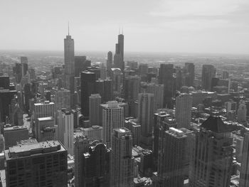 Aerial view of buildings in city