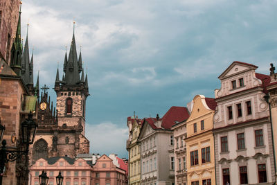 Low angle view of buildings against sky