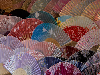 Full frame shot of multi colored umbrellas