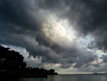 Storm clouds over sea