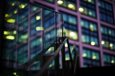 Illuminated city at night