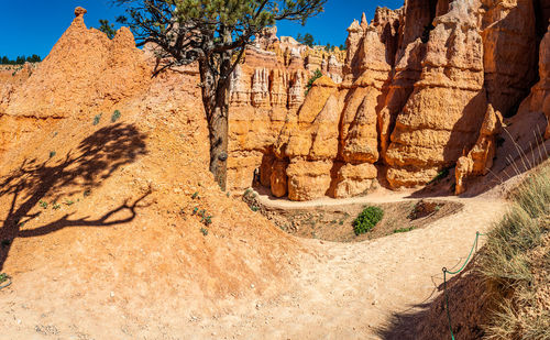 Rock formations on land