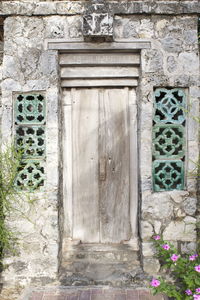 Close-up of closed door