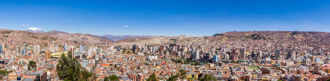 Panoramic view of townscape against sky