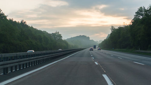 Road passing through landscape