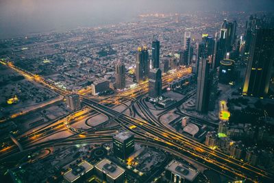 High angle view of cityscape