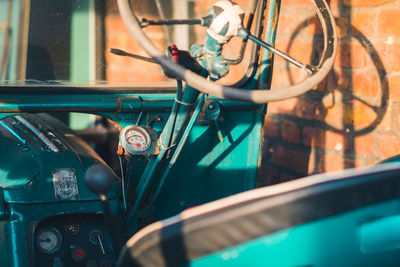 Close-up of vintage car