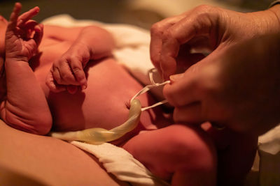 Close-up of hands